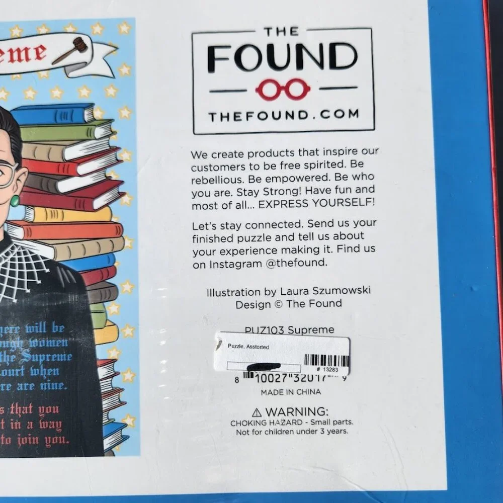 NEW Ruth Bader Ginsburg Jigsaw Puzzle 500 Piece The Found Supreme Court Women RB